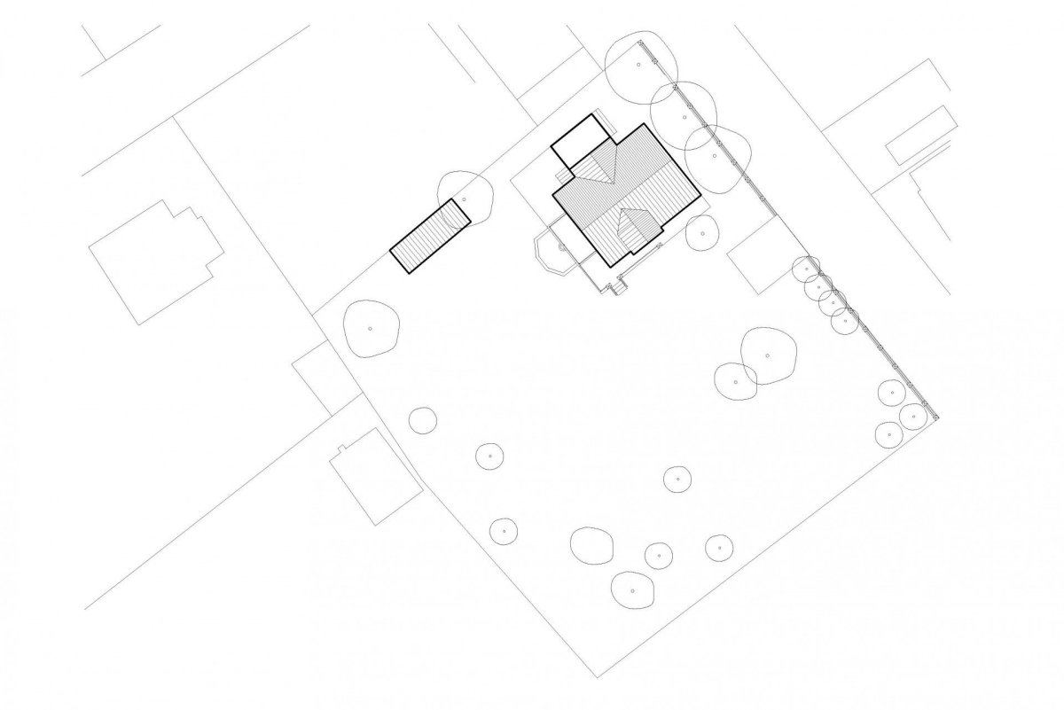 Vila s fontánou, Mjölk architekti, situace