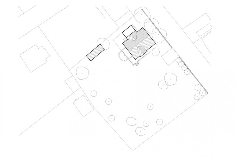 Vila s fontánou, Mjölk architekti, situace