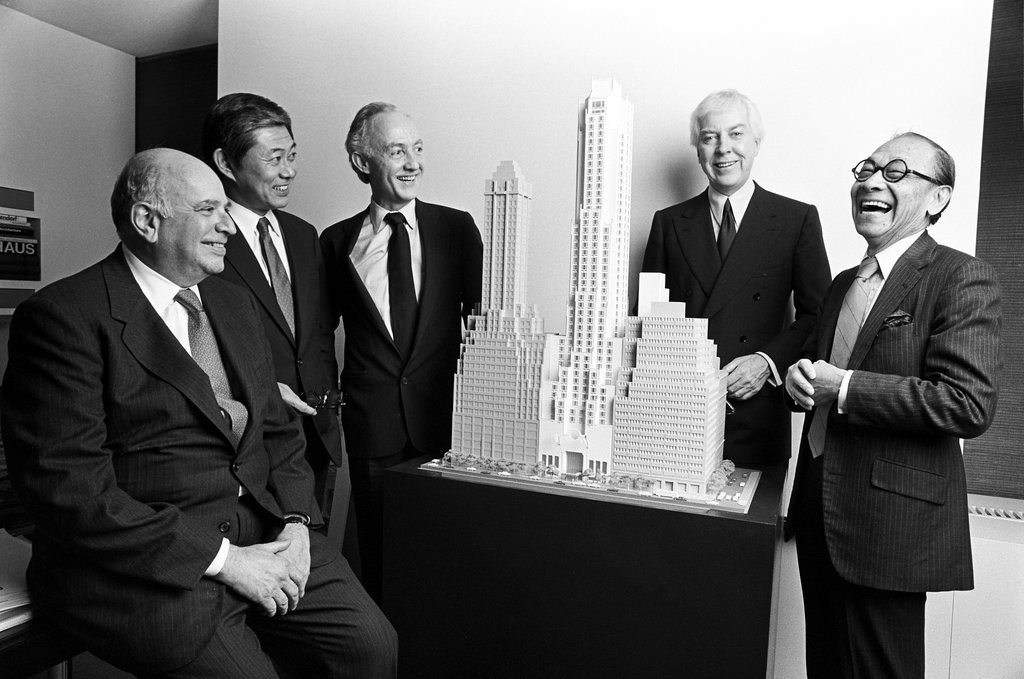 I.M. Pei (vpravo) se svým prvním dvorním klientem, developerem Williamem Zeckendorfem