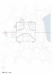 A69 architekti, Prototyp rodinného domu v Posázaví, půdorys 1. NP – foto
