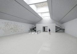 Revitalizace nádraží Bubny na Památník ticha, vizualizace interiéru 3NP, ARN Studio