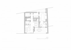 Rodinný dům Košinova v Brně, Mimosa architekti, půdorys 2 NP