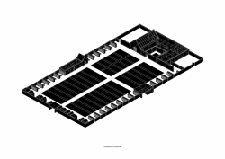 Ján Antal, Petr Bočan, Obecní hřbitov, axonometrie - foto