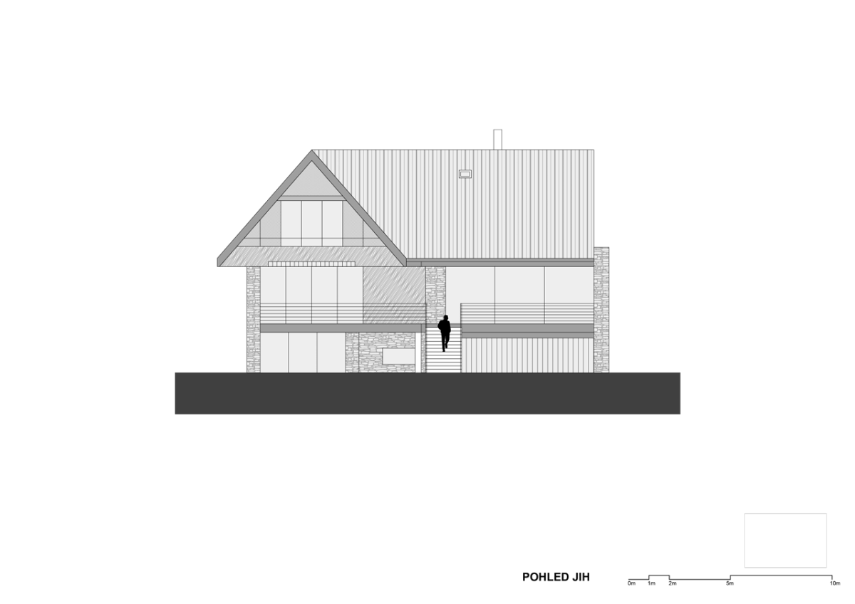 ABM architekti, Vila v Jílovišti, pohled jižní – foto