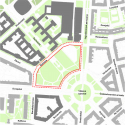 Schéma řešeného území
