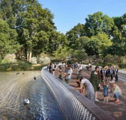 Památník královny Alžběty II., most inspirovaný její svatební čelenkou.