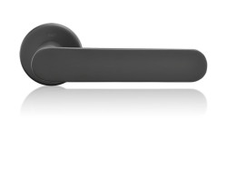 Klika NOVA od českého výrobce dveřního kování M&T v povrchové úpravě Tin-K (titan černý mat).