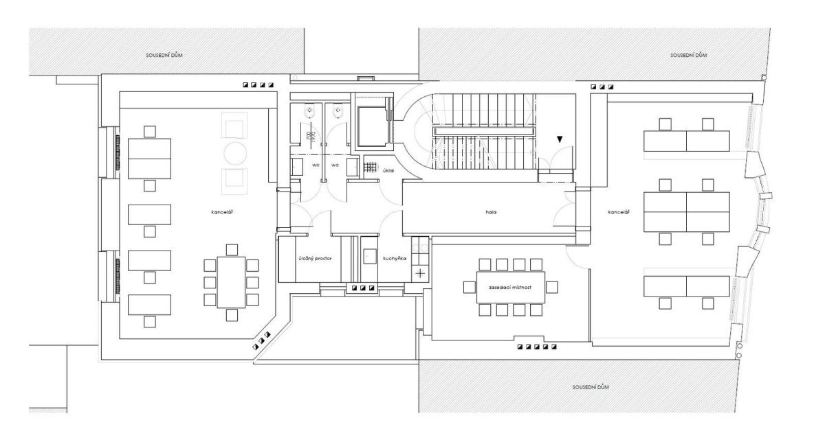 PLATFORMA ARCHITEKTI, dům s loftem v Ostravě, 2.NP-4.NP, výkres