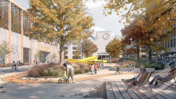 Mapový portál Praha zítra?, nabízí základní přehled aktuálních stavebních záměrů, jež budou formovat budoucí tvář Prahy. (na obrázku Nové Dvory)