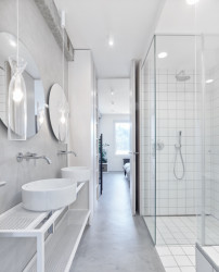 Interiér mezonetového bytu v Praze-Podolí, SMLXL