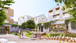 Vítězný návrh v architektonicko-urbanistické soutěži „Potenciál města Žďár nad Sázavou“, vizualizace, MS Plan s.r.o.