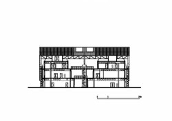 Nantes Saint - Nazaire higher school of fine arts, řez, Franklin Azzi Architecture