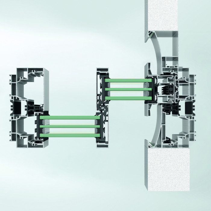 Posuvný systém Schüco AS PD 75.HI - detail