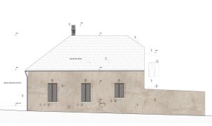 Rekonstrukce hospody se sálem v Máslovicích, pohled_sever, Bod Architekti