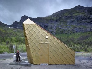 Tupelo Arkitektur, Odpočívadlo Ersfjordstranda. Lokace: NTR, Senja 2015 - foto