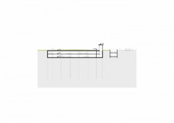 Vítězný návrh nové podoby Senovážného náměstí v Českých Budějovicích - řez garážemi