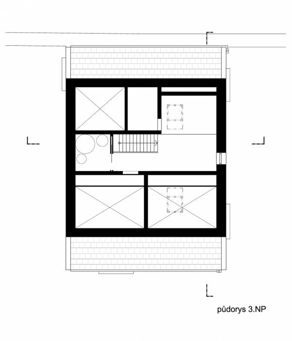 ov-a, Dům pro volný čas Sušice, půdorys 3. NP – foto