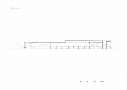 Álvaro Siza 2 - Arquitecto, Muzeum současného umění pro nadaci Nadira Afonsa, podélný řez, výkres