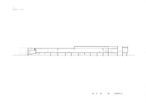 Álvaro Siza 2 - Arquitecto, Muzeum současného umění pro nadaci Nadira Afonsa, podélný řez, výkres