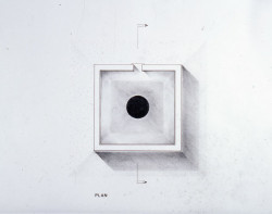 Diagram uměleckého objektu Anishe Kapoora Descent into Limbo z roku 1992.