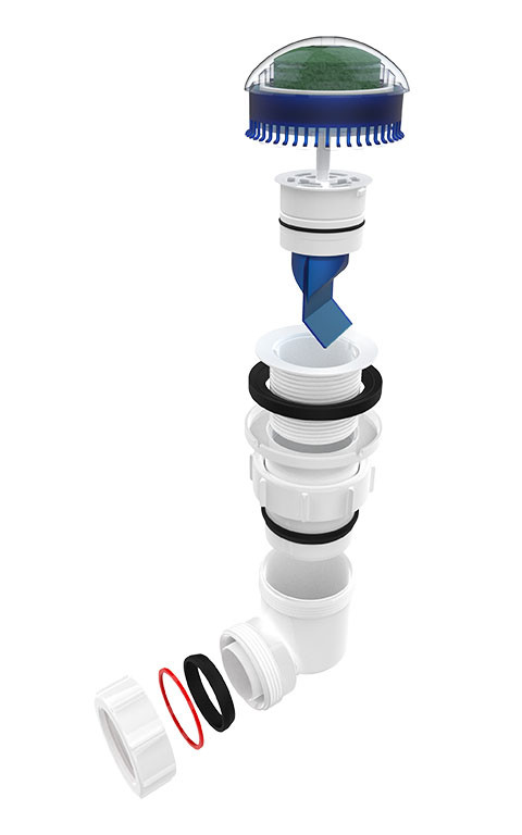 Bezvodý pisoár EcoStep předchází typickému zápachu díky přátelským bakteriím.