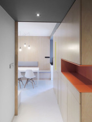 Průhled do obytné místnosti. Studio ČTYŘI STĚNY, Rekonstrukce bytu v Krči - foto