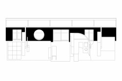 Chata na švédském venkově, Norell/Rodhe, axonometrie