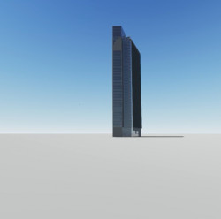 Návrh studentského bydlení v Holešovicích, 3D model, Eliška Ptáčková.