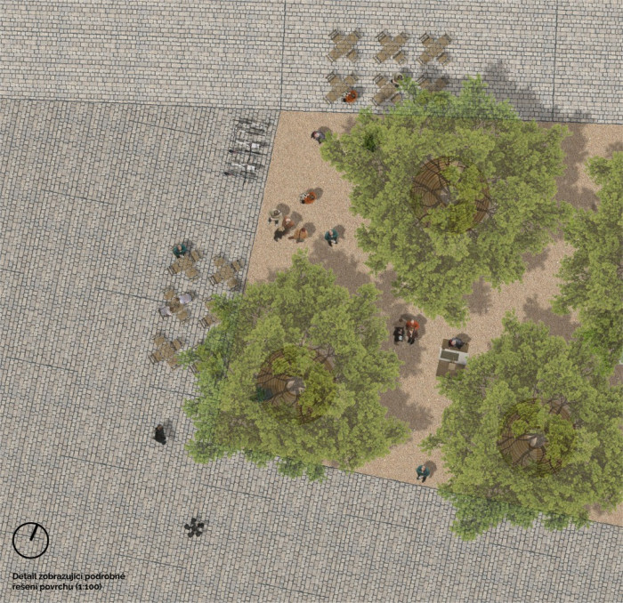 Revitalizace Masarykova náměstí v Jihlavě, detail, MCA atelier, s.r.o.