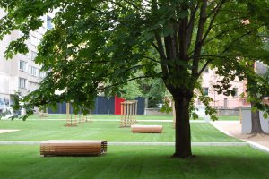 Vnitroblok za Žižkovskou vozovnou,Steiner a Malíková krajinářští architekti.