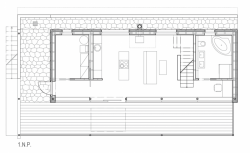 3+1 architekti, RD Vaňov, půdorys 1. NP – foto