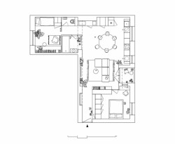 Byt Svätoplukova, Kilo / Honč, půdorys  návrh