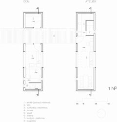 PETR STOLÍN ARCHITEKT, ZEN Houses, půdorys 1. NP – foto