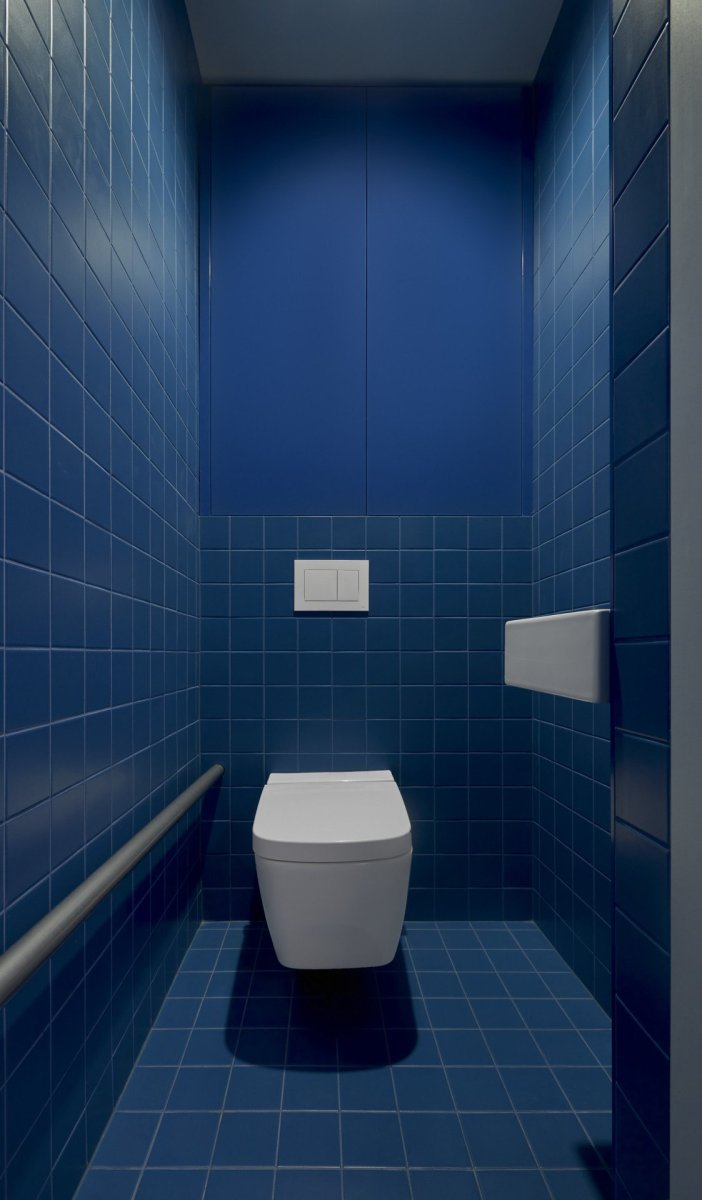 Modré WC