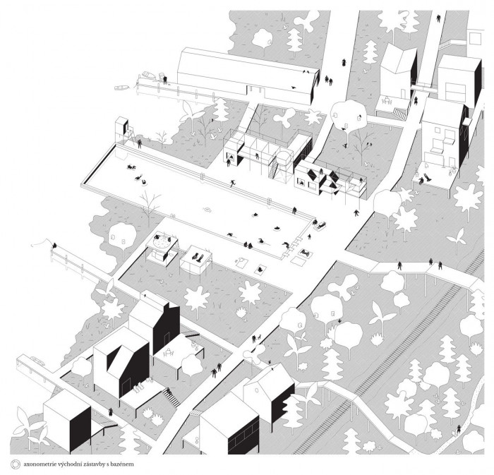 Šimon Marek, Martin Utíkal, Tobiáš Hrabec - Největší Rybník - axonometrie - foto
