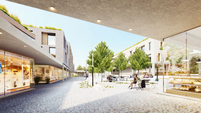 Vítězný návrh v architektonicko-urbanistické soutěži „Potenciál města Žďár nad Sázavou“, vizualizace, MS Plan s.r.o.