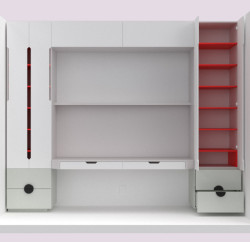 Vizualizace dětský pokoj (Interiér domu v Lysolajích, Amulet architekti)