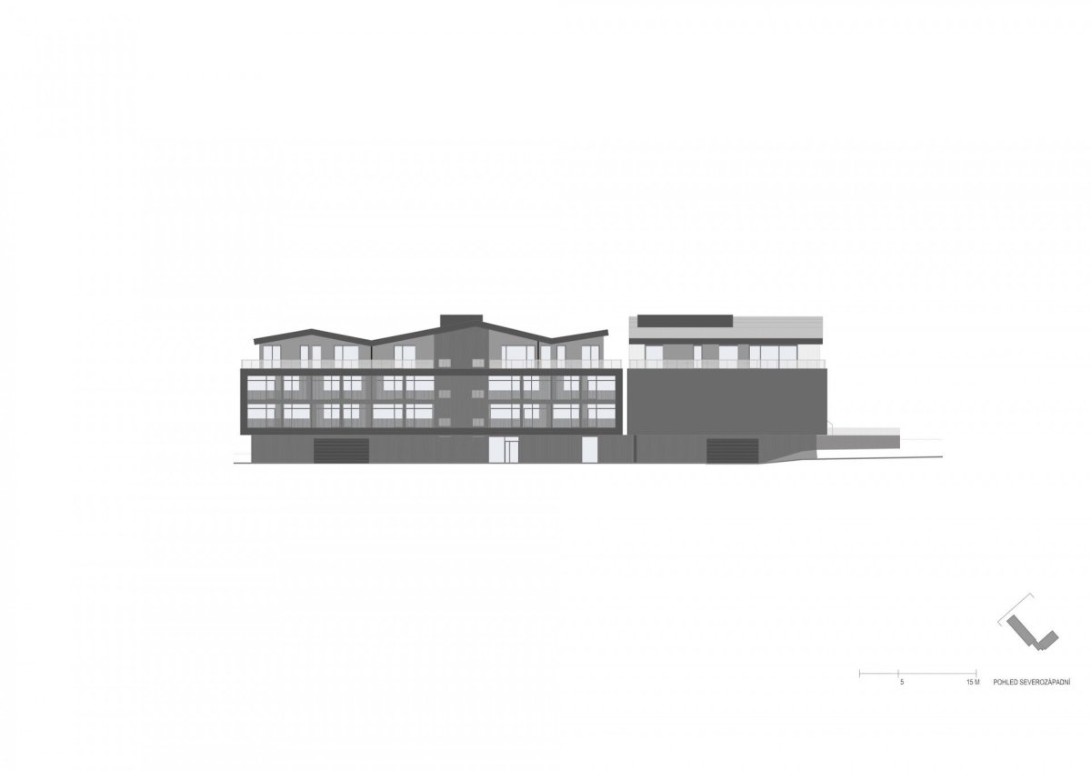 Tee House Beskydy, CMC architects, pohled SZ