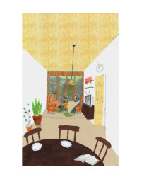 Magisterský ateliér Mikaela Bergquista na KTH pracuje s tématem "Jak bychom měli žít – společně?" (na obrázku: projekt bydlení, vizualizace, studentská práce)