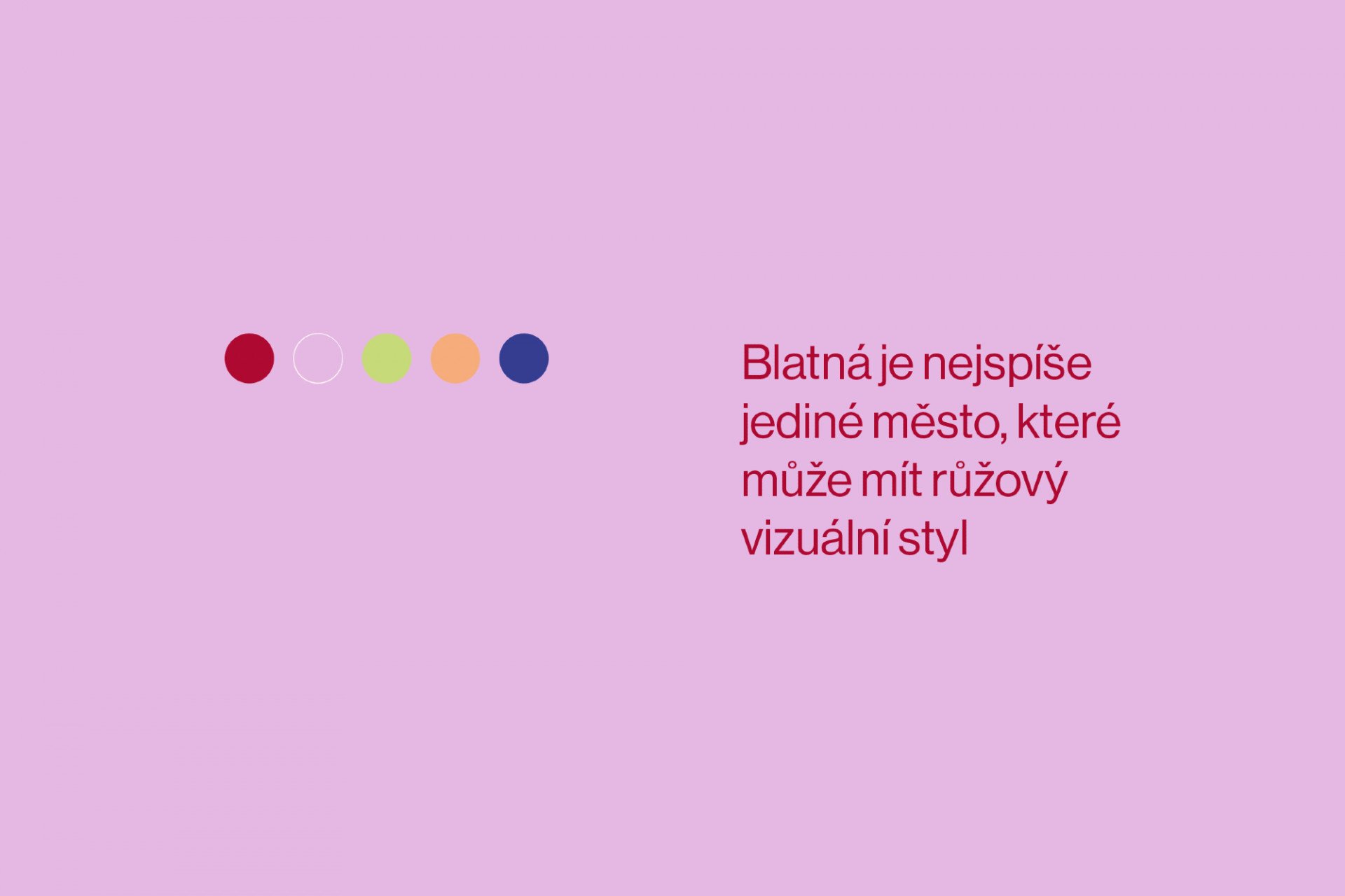 Nová vizuální identita města Blatná, Jakub Vaněk Studio. Zdroj: CZECHDESIGN&nbsp;