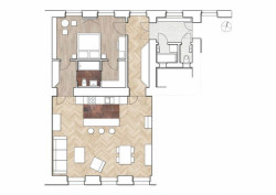 byt Karlín II, Ateliér Konceptual, půdorys