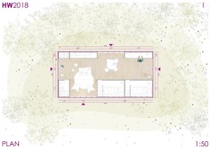 Cabin Modules, půdorys, IR arquitectura