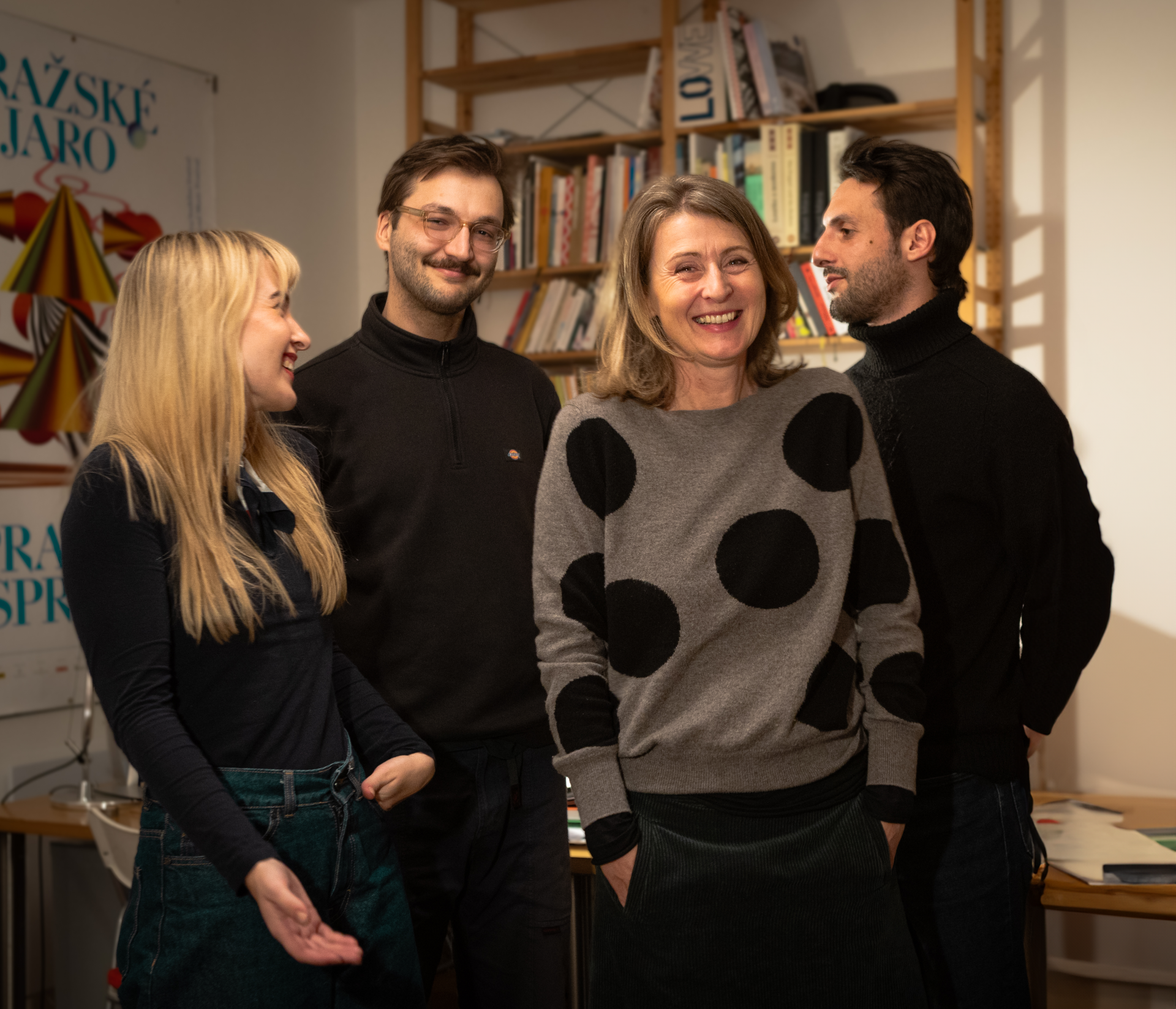 Tým studia Klára Kvízová Graphics. Zleva Lucie Kvapilová, David Šrot, Klára Kvízová a Matyáš Bartoň.