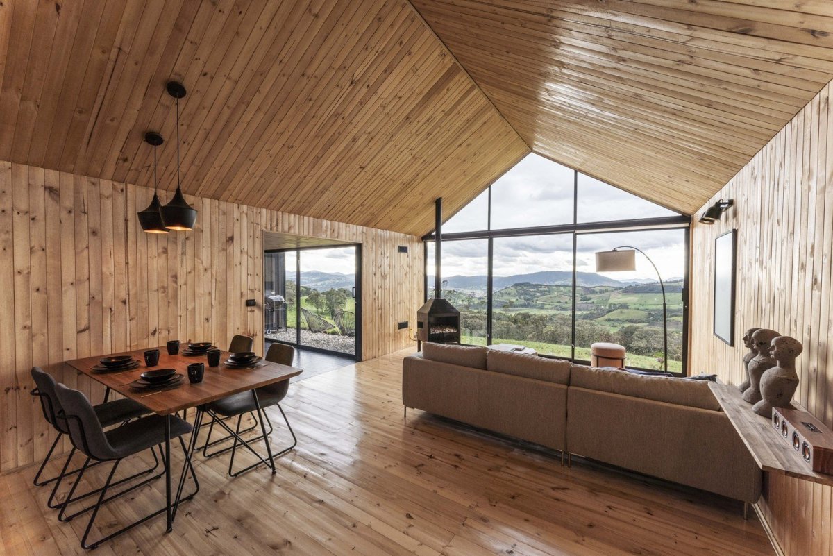 Modulární dvojdům od architekta jménem Rubén Gómez Gañán v Kolumbii