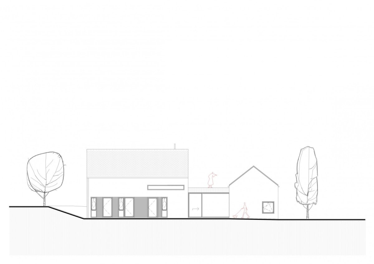 Rodinný dům na Brněnsku, FRIS architekti, pohled západní