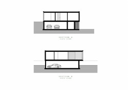 Skilpod & UAU Collectiv, modulární dům Skilpod #150 Zero Energy, řez, výkres
