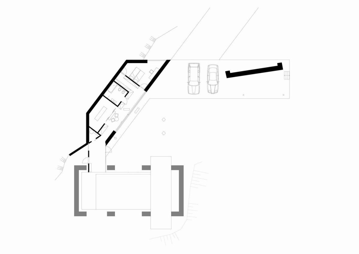 Přístavba rodinného domu na Kojetíně, půdorys, Kamil Mrva Architects