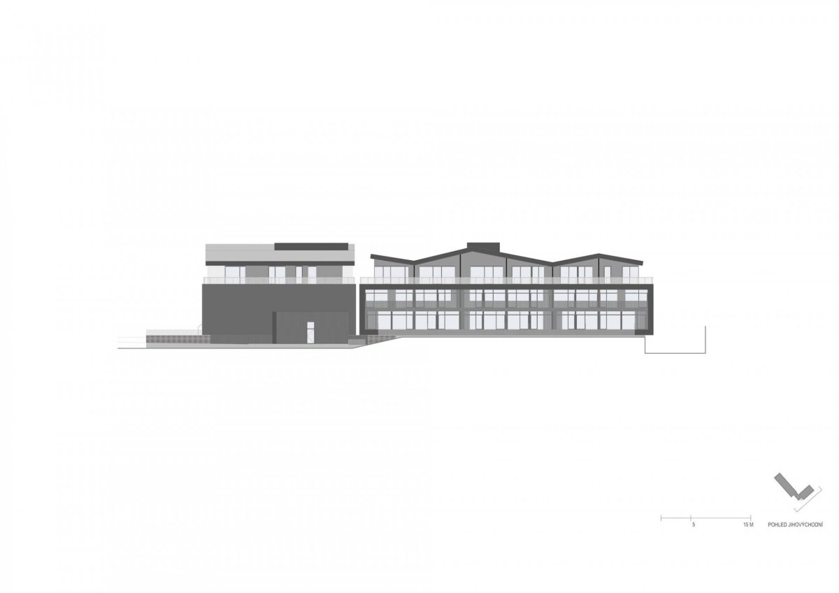 Tee House Beskydy, CMC architects, pohled JV