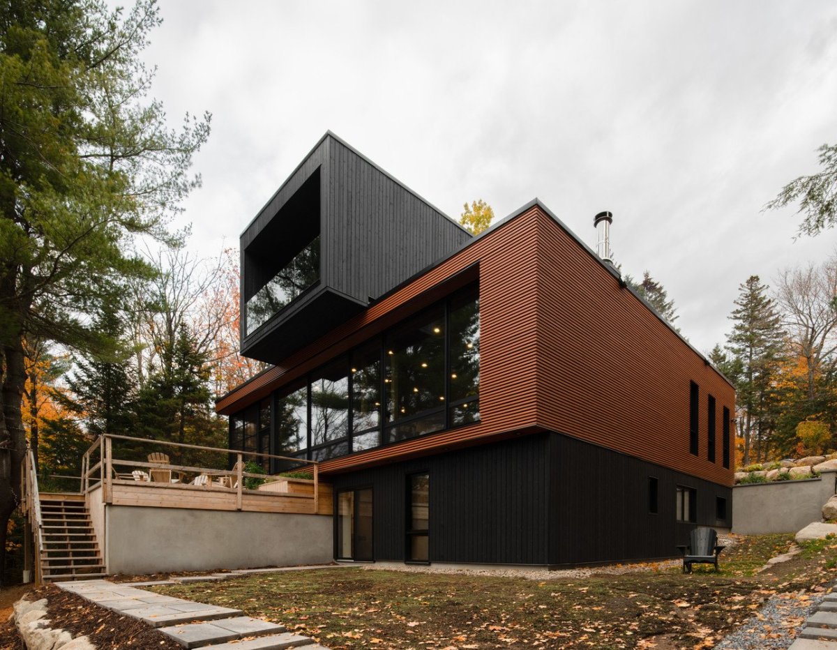 Víkendový dům z prefabrikovaných modulů, Figurr Architects Colective