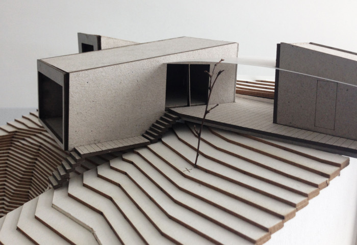 Víkendový dům nad lomem, BLOK architekti, model